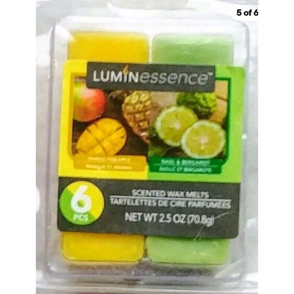 Wax Melts New Luminesense 6 cubes 2.50 oz Mango And Basil